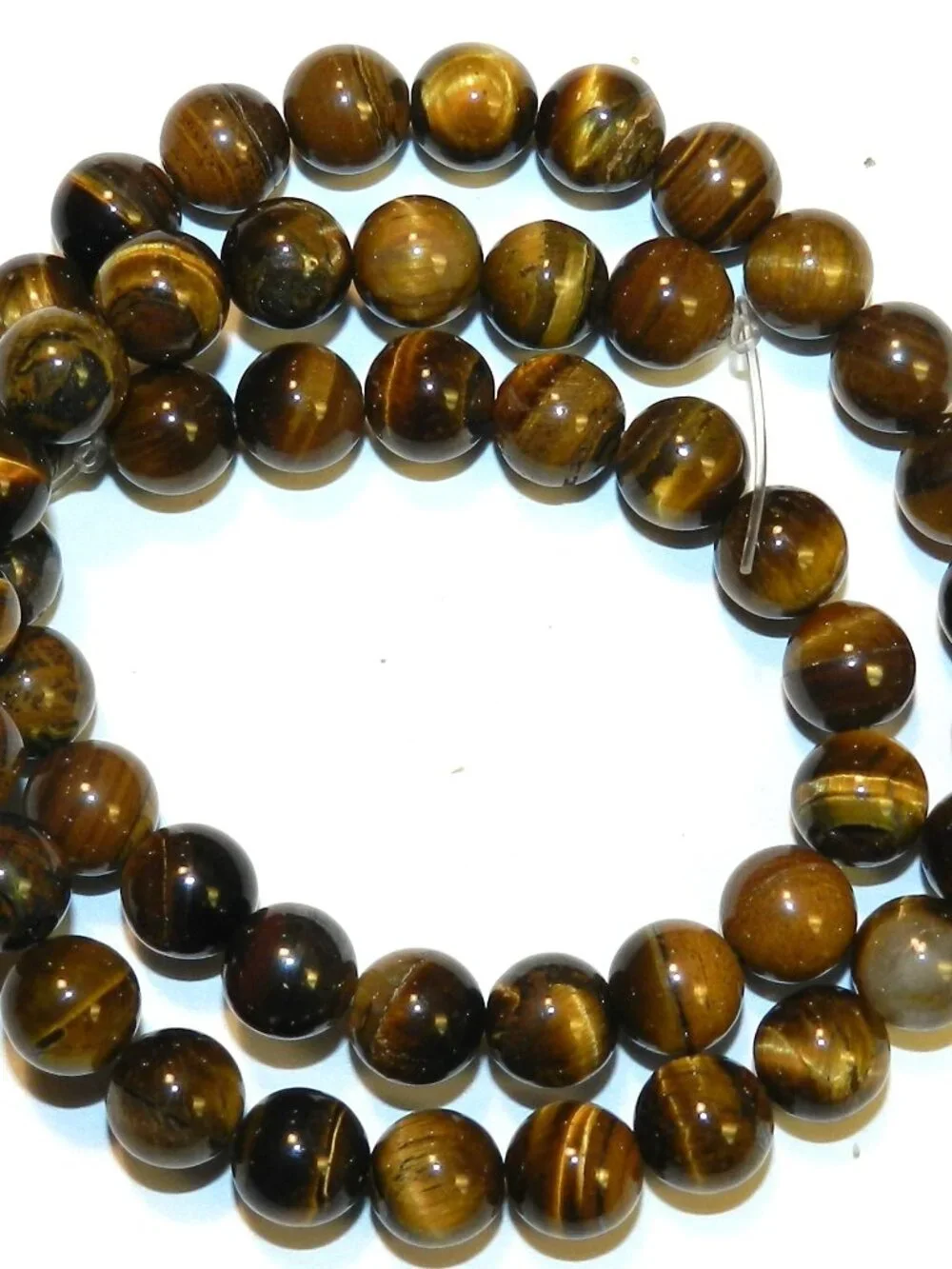 Golden Brown 8mm Round Tiger's Eye Gemstone Beads 15